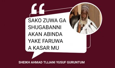 SAKO ZUWA GA SHUGABANNI AKAN ABINDA YAKE FARUWA A KASAR MU