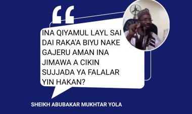 INA QIYAMUL LAYL SAI DAI RAKA'A BIYU NAKE GAJERU AMAN INA JIMAWA A CIKIN SUJJADA YA FALALAR YIN HAKAN?