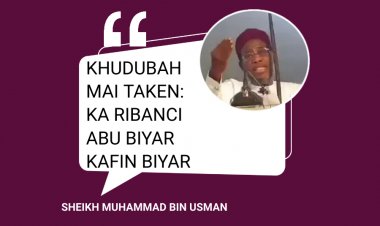 KA RIBANCI ABU BIYAR KAFIN BIYAR