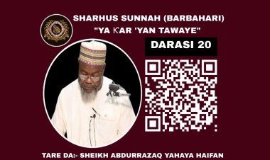020 SHARHUS SUNNAH (YA ƘAR 'YAN TAWAYE)