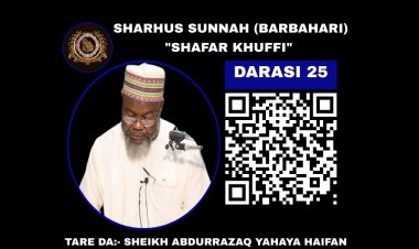 025 SHARHUS SUNNAH (SHAFAR KHUFFI)